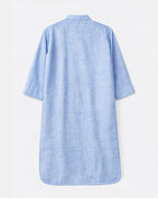 Powder Blue Linen Blend Kurta Co-ord Set for Women