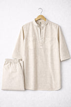 Off-White Linen Blend Kurta Co-ord Set for Women