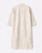 Off-White Linen Blend Kurta Co-ord Set for Women