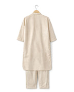 Off-White Linen Blend Kurta Co-ord Set for Women