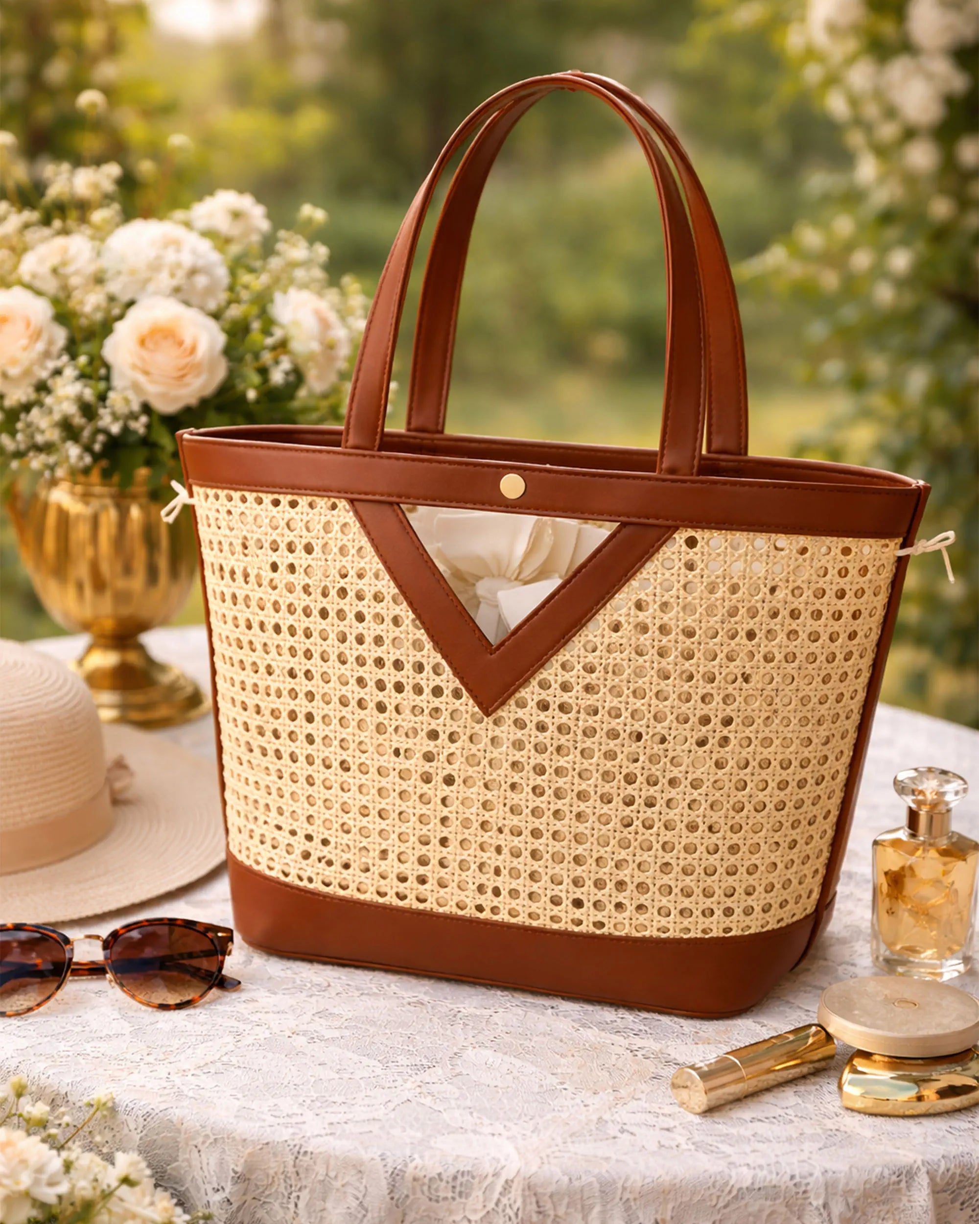 Brown Sleek Everyday Handbag for Women Main image