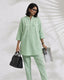Powder Green Linen Blend Kurta Co-ord Set for Women